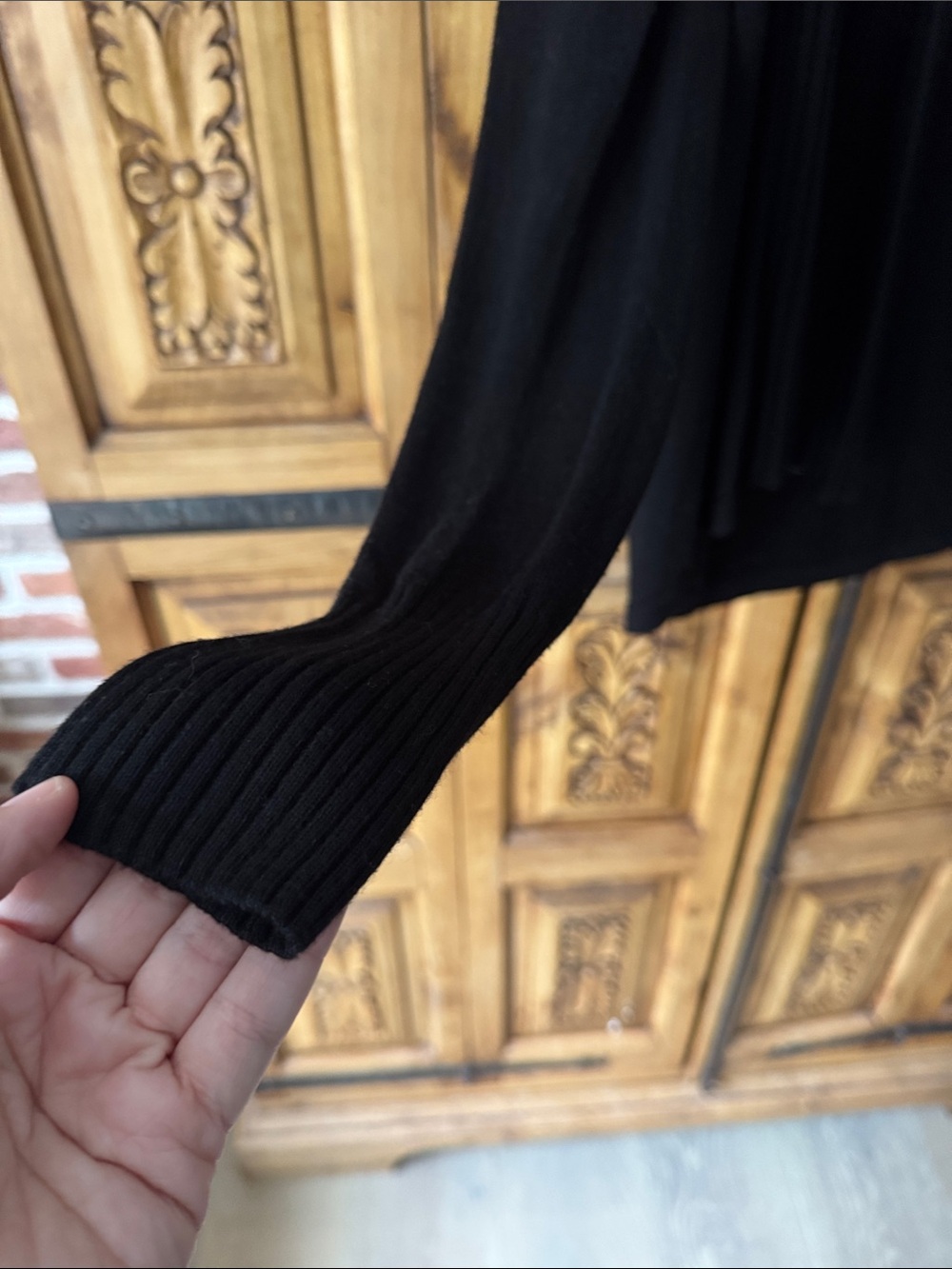 H&M Black Ribbed Open-Front Cardigan - Picture 2 of 7